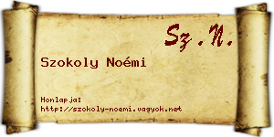 Szokoly Noémi névjegykártya